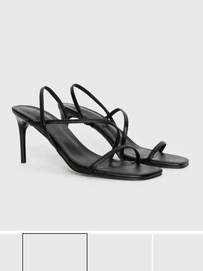 Billini Black Strappy Mid-Heel Sandals